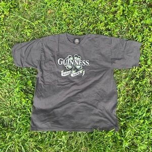 Guinness Clover Tee Gray Graphic Shirt XL